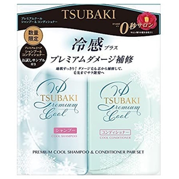 资生堂 TSUBAKI 冷感洗发水&护发素洗护套装490ml X2 12mlX2