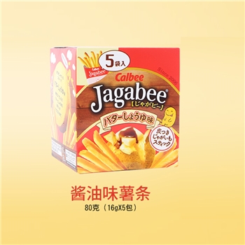 Calbee Jagabee 牛油酱油味薯条80g盒装80g (16g×5)