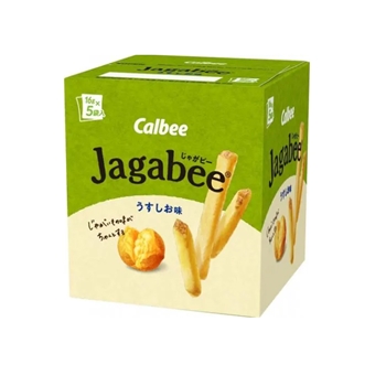 Calbee Jagabee 淡盐味薯条80g盒装80g (16g×5)